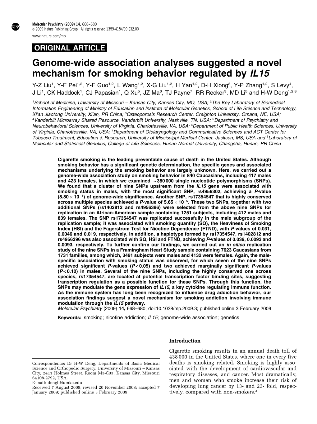 Genome-Wide Association Analyses Suggested a Novel Mechanism For