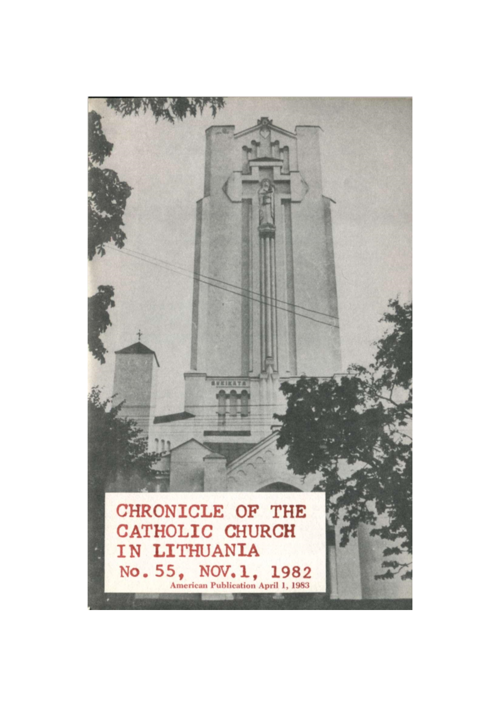 CHRONICLE of the CATHOLIC CHURCH in LITHUANIA No