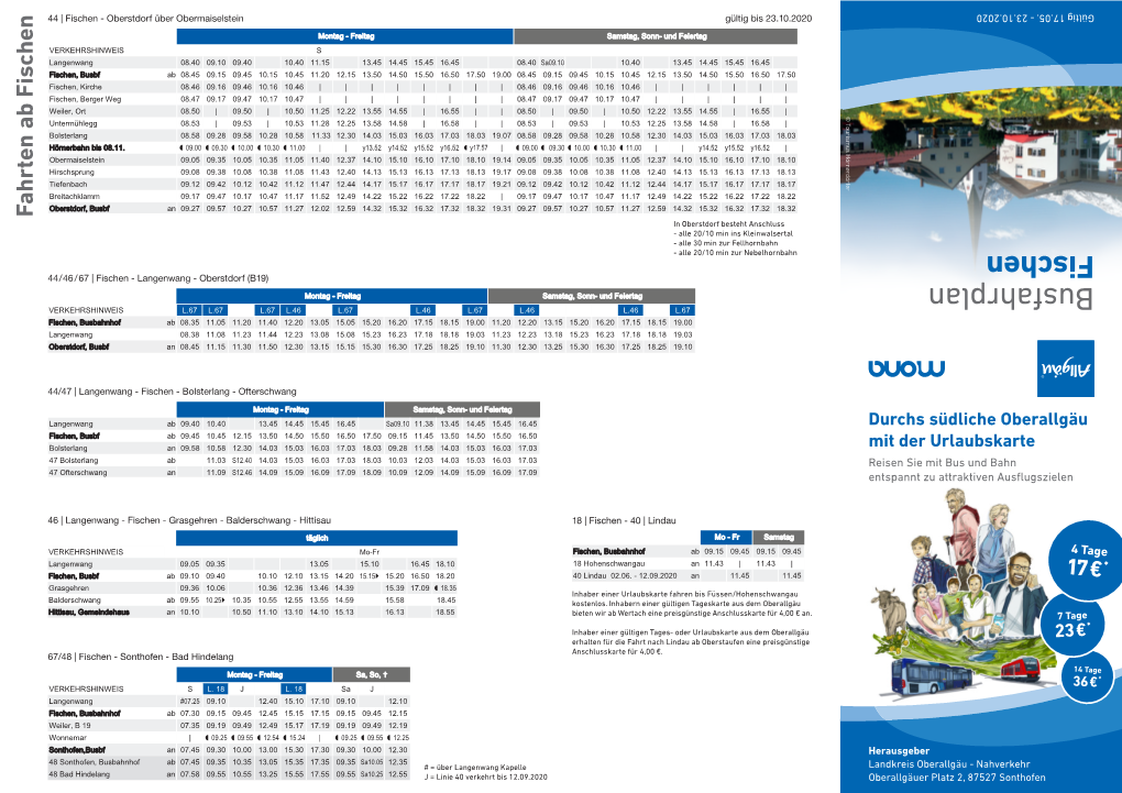 Busfahrplan Fischen