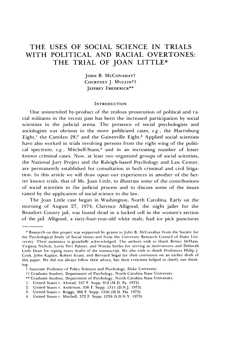 The Trial of Joan Little*