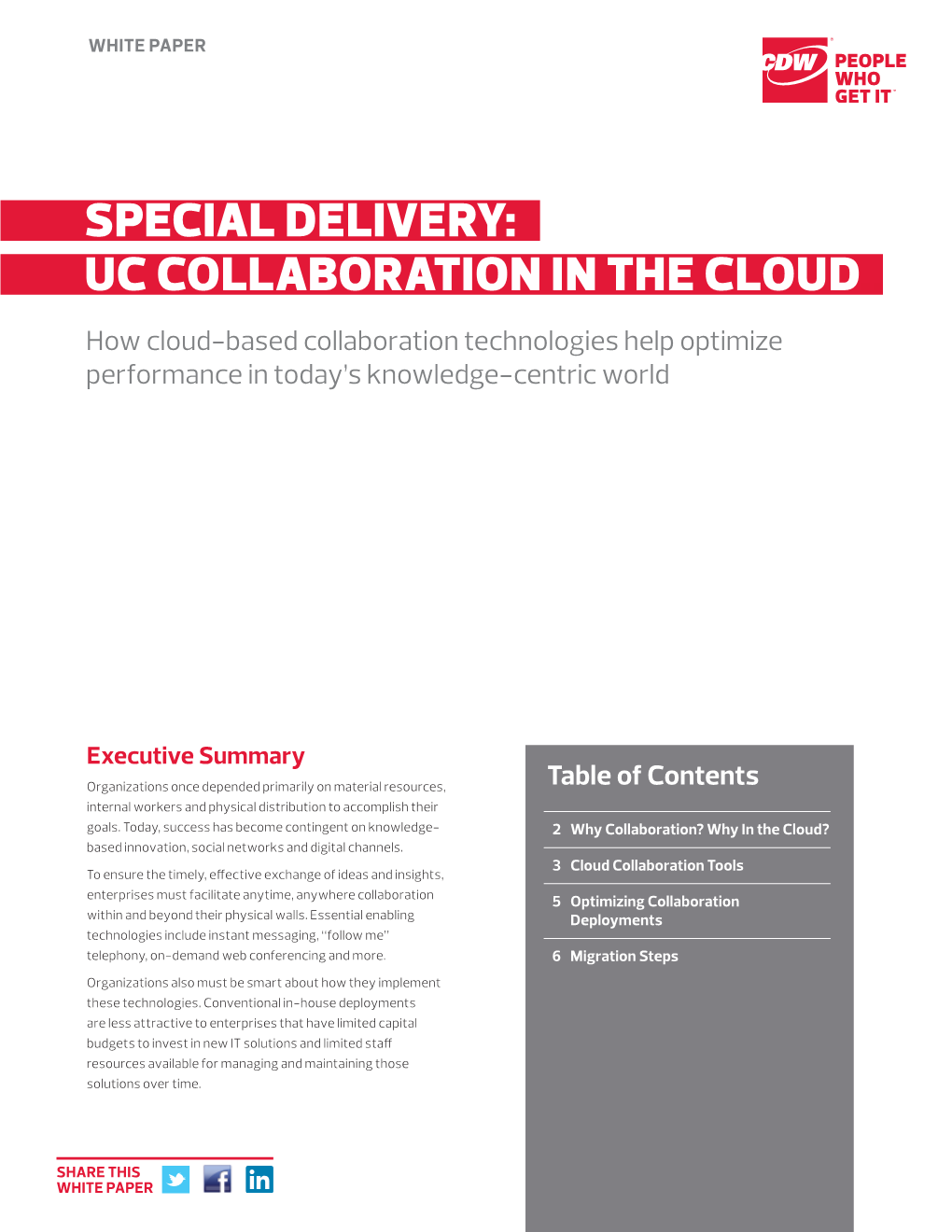 Special Delivery: UC Collaboration in the Cloud