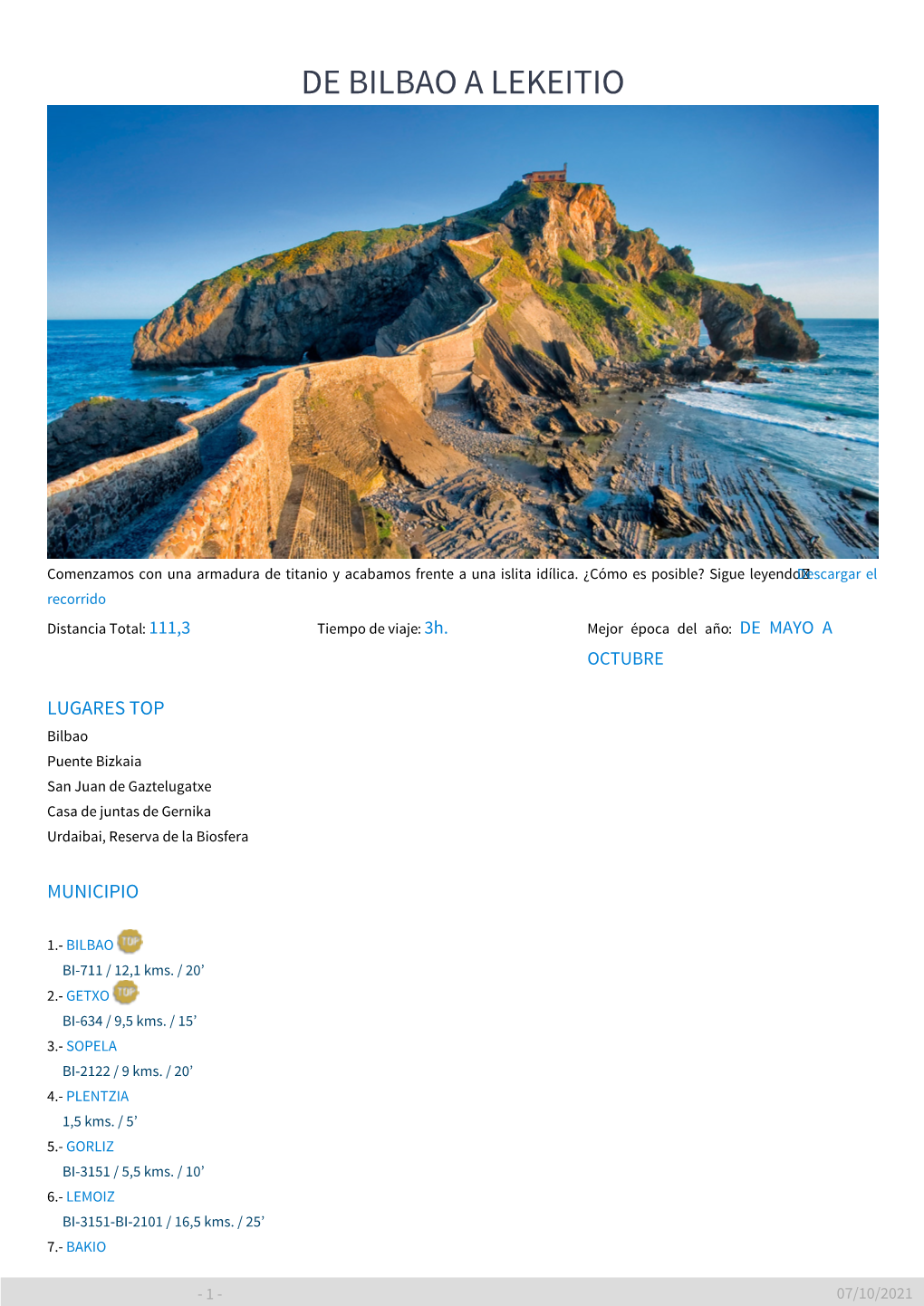 De Bilbao a Lekeitio