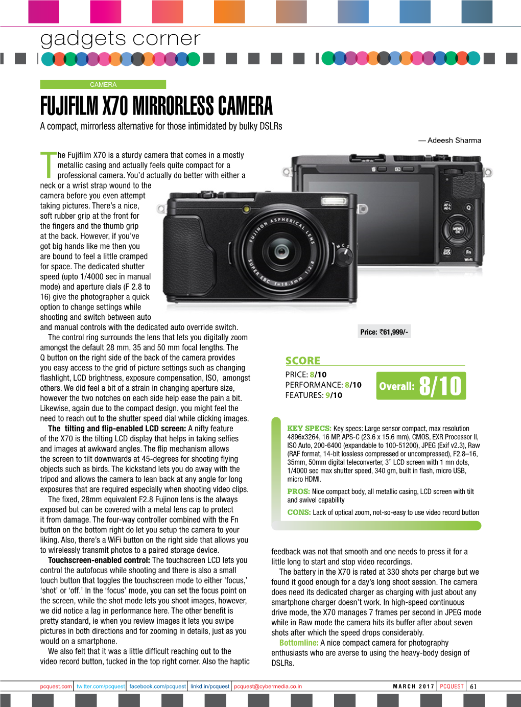 Fujifilm X70 Mirrorless Camera