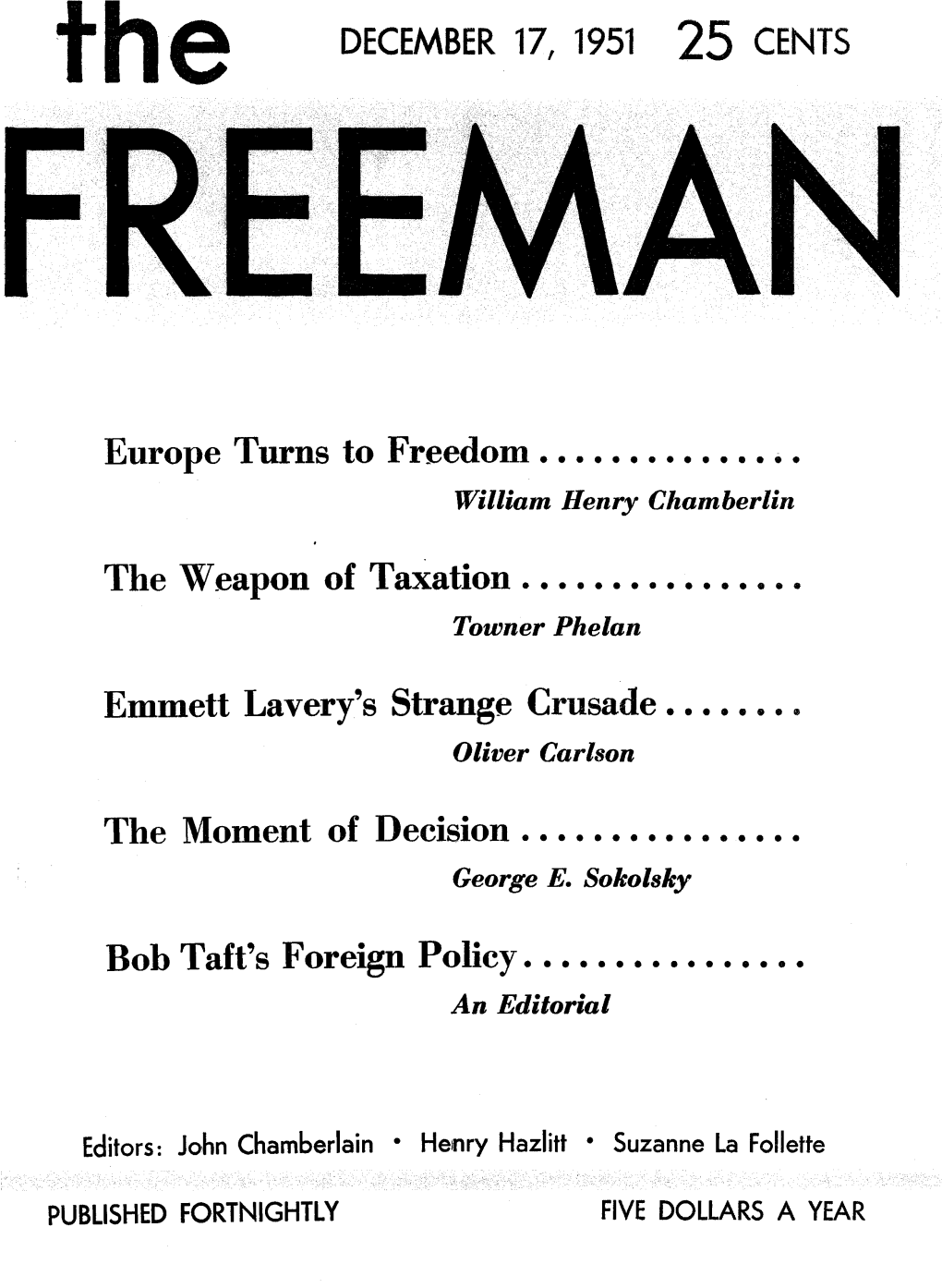 The Freeman December 1951