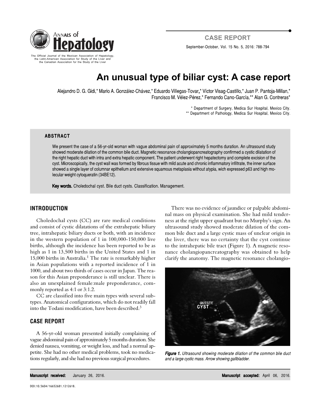 An Unusual Type of Biliar Cyst: a Case Report