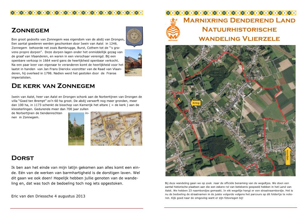 Marnixring Denderend Land Natuurhistorische Wandeling Vlierzele