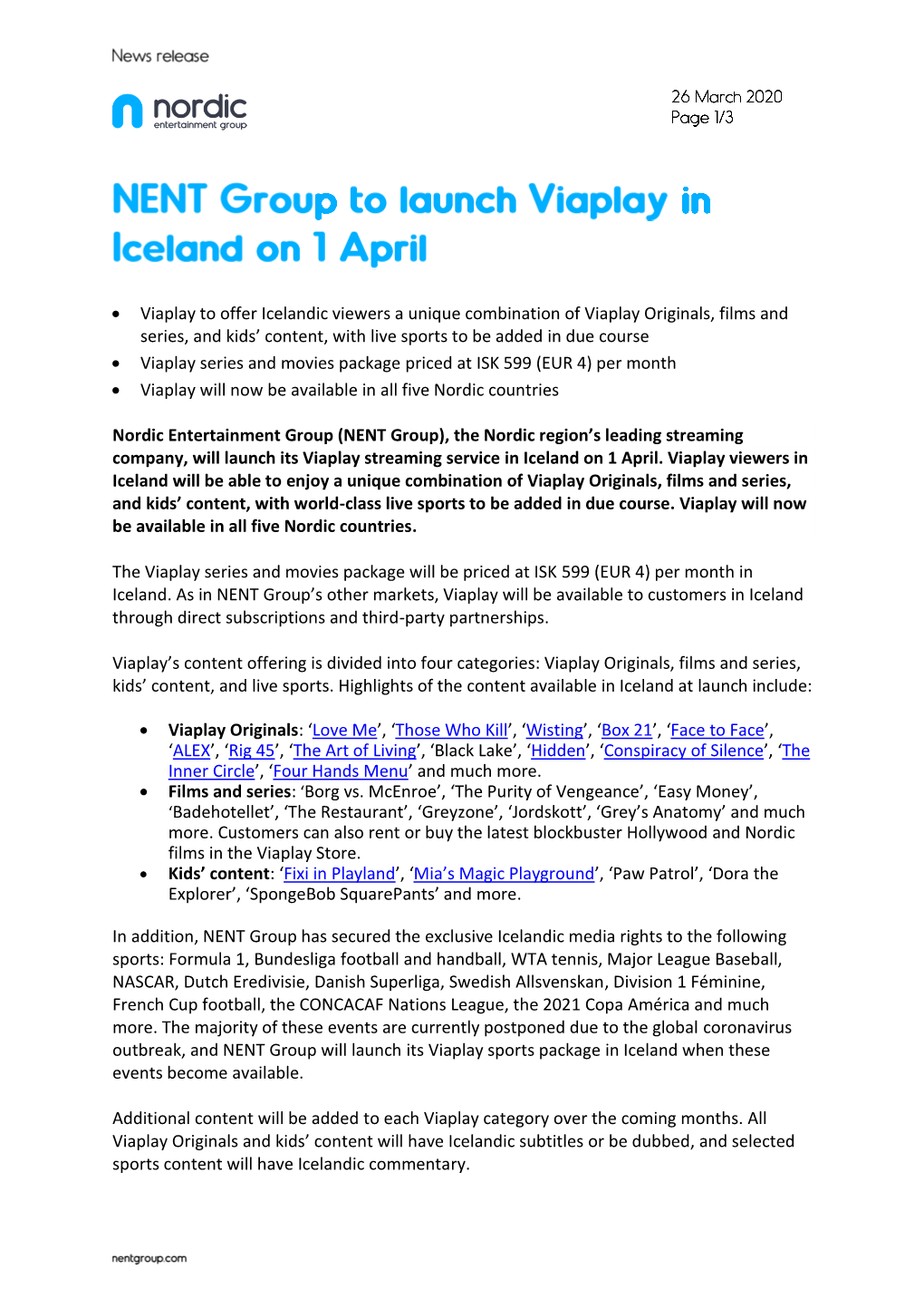 Viaplay to Offer Icelandic Viewers a Unique Combination Of