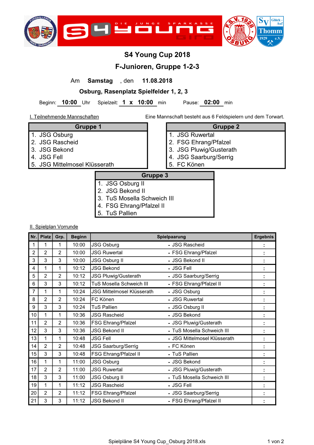 Spielpläne S4 Young Cup Osburg 2018.Xls