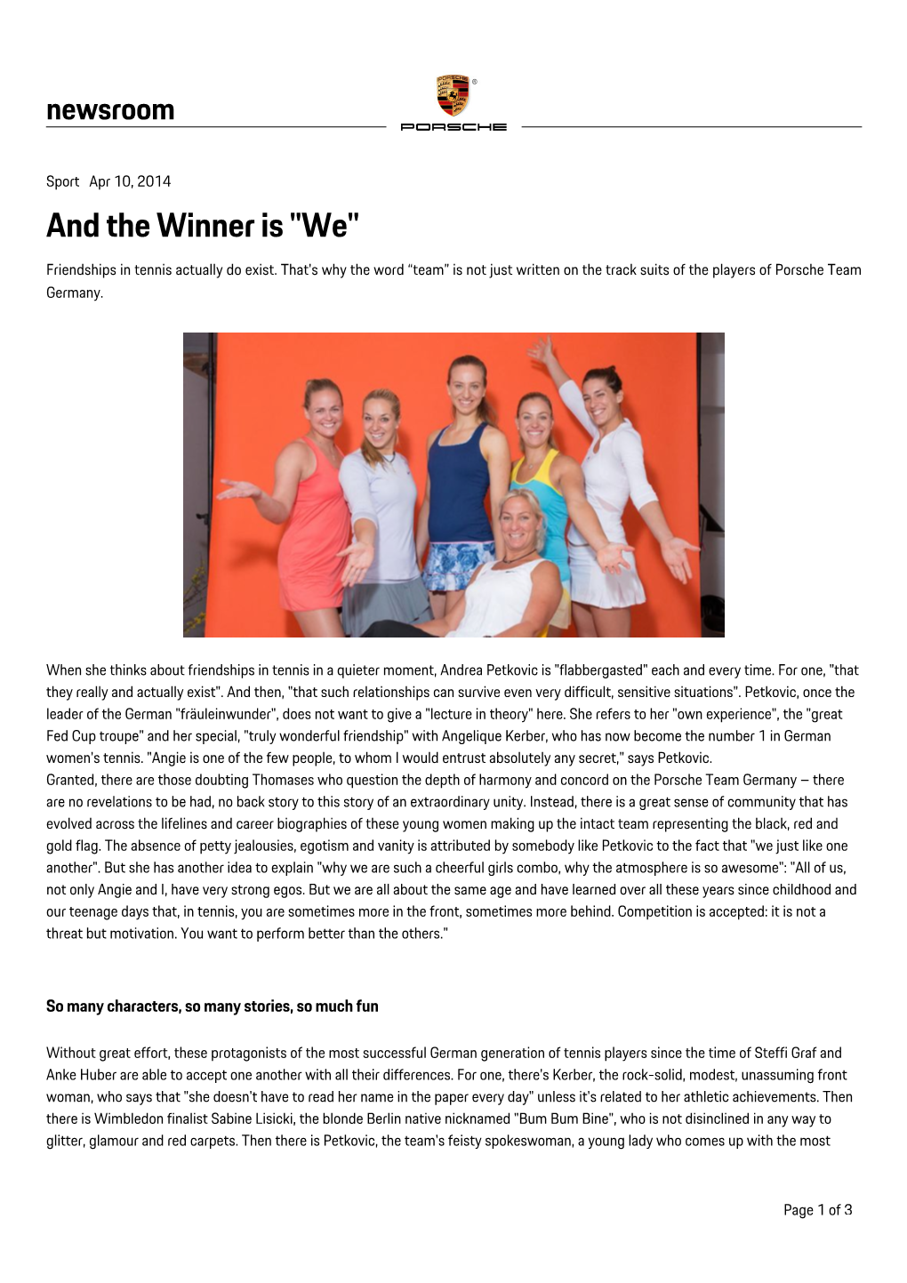 And the Winner Is "We" Friendships in Tennis Actually Do Exist