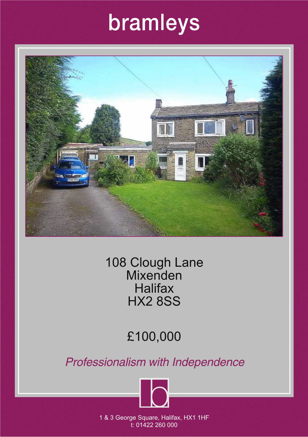108 Clough Lane Mixenden Halifax HX2 8SS £100,000