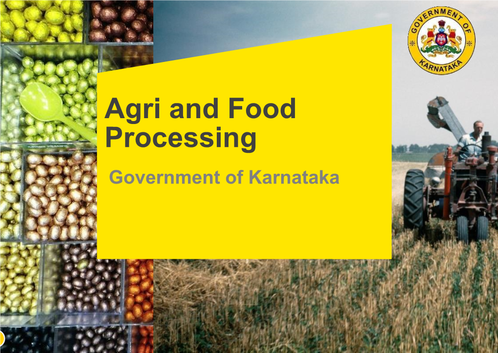 Agri and Food Processing Government of Karnataka