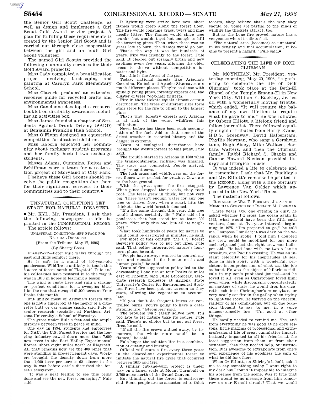 Congressional Record—Senate S5454