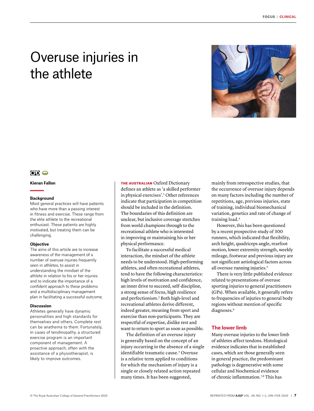 Overuse Injuries in the Athlete