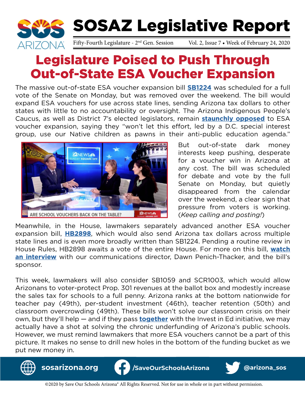 SOSAZ Legislative Report ® Fifty-Fourth Legislature - Nd2 Gen