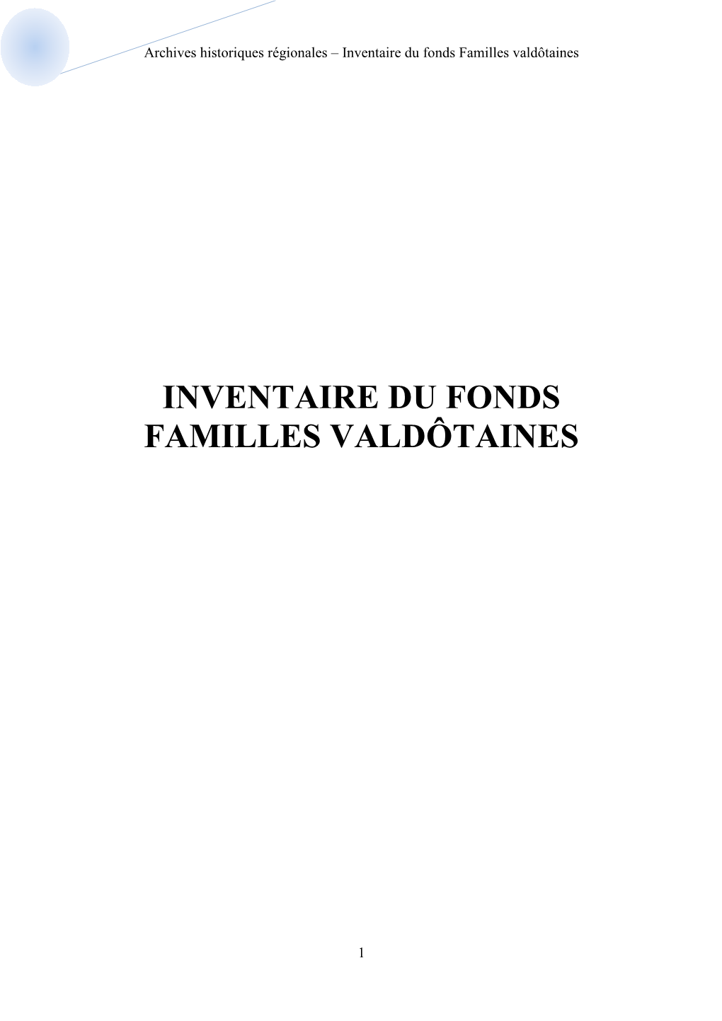 Familles Valdôtaines