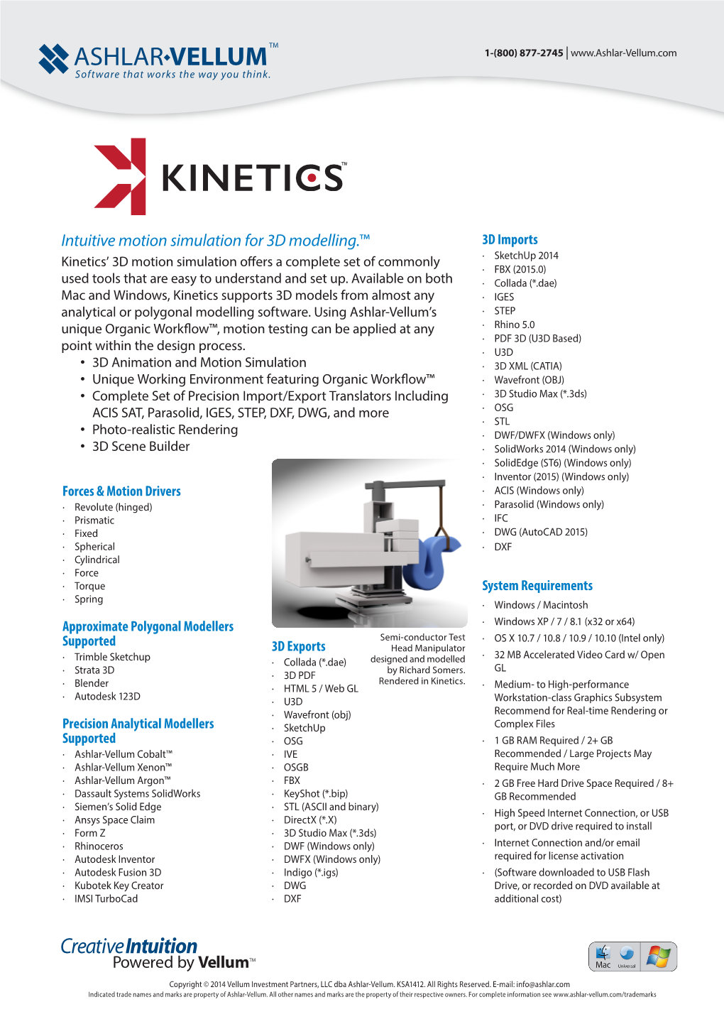 Intuitive Motion Simulation for 3D Modelling.™