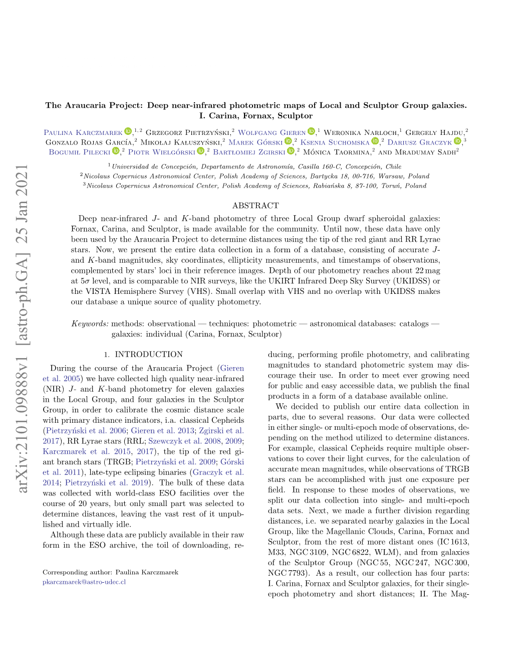 Arxiv:2101.09888V1 [Astro-Ph.GA] 25 Jan 2021 Was Collected with World-Class ESO Facilities Over the ﬁeld