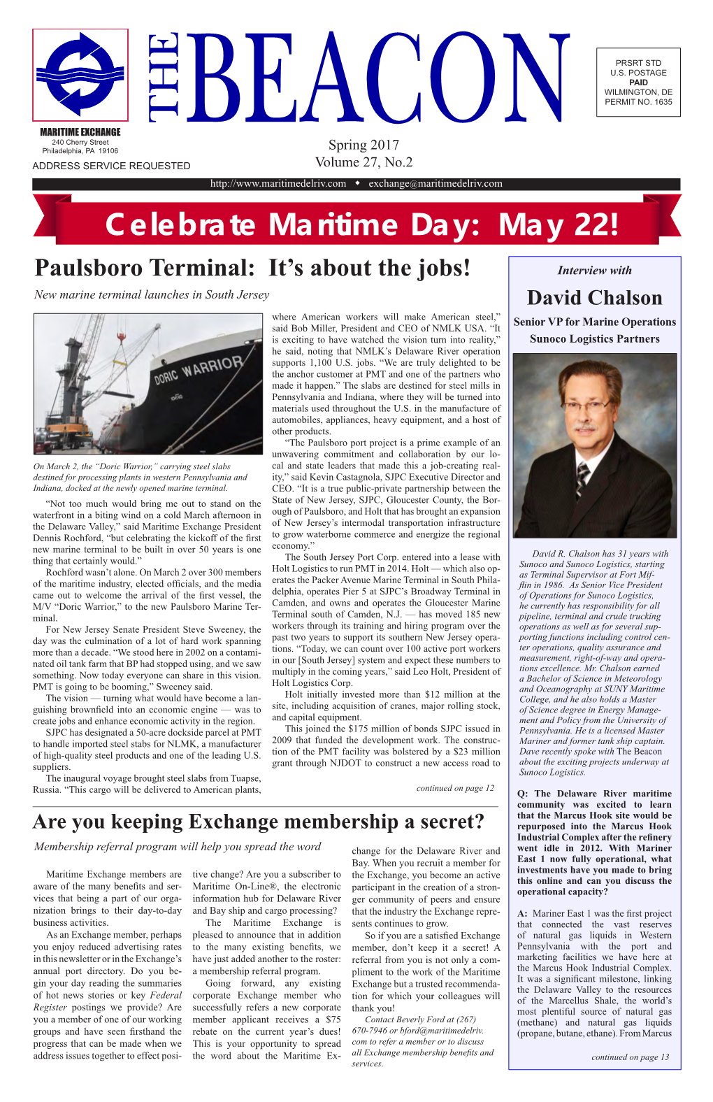Celebrate Maritime Day: May 22!