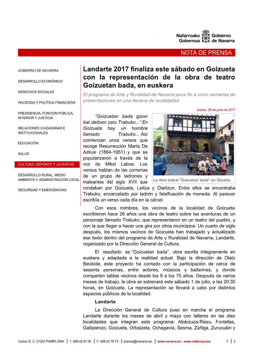Landarte 2017 Finaliza Este Sábado En Goizueta Con La