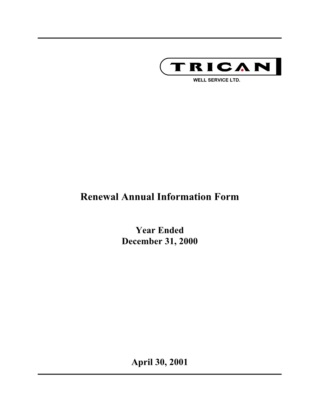 2001 Annual Information Form