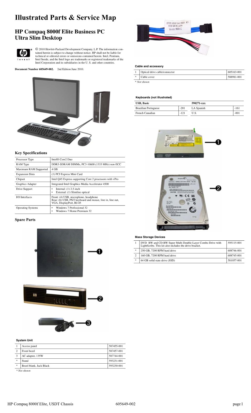 HP Compaq 8000F Elite Business PC Ultra Slim Desktop