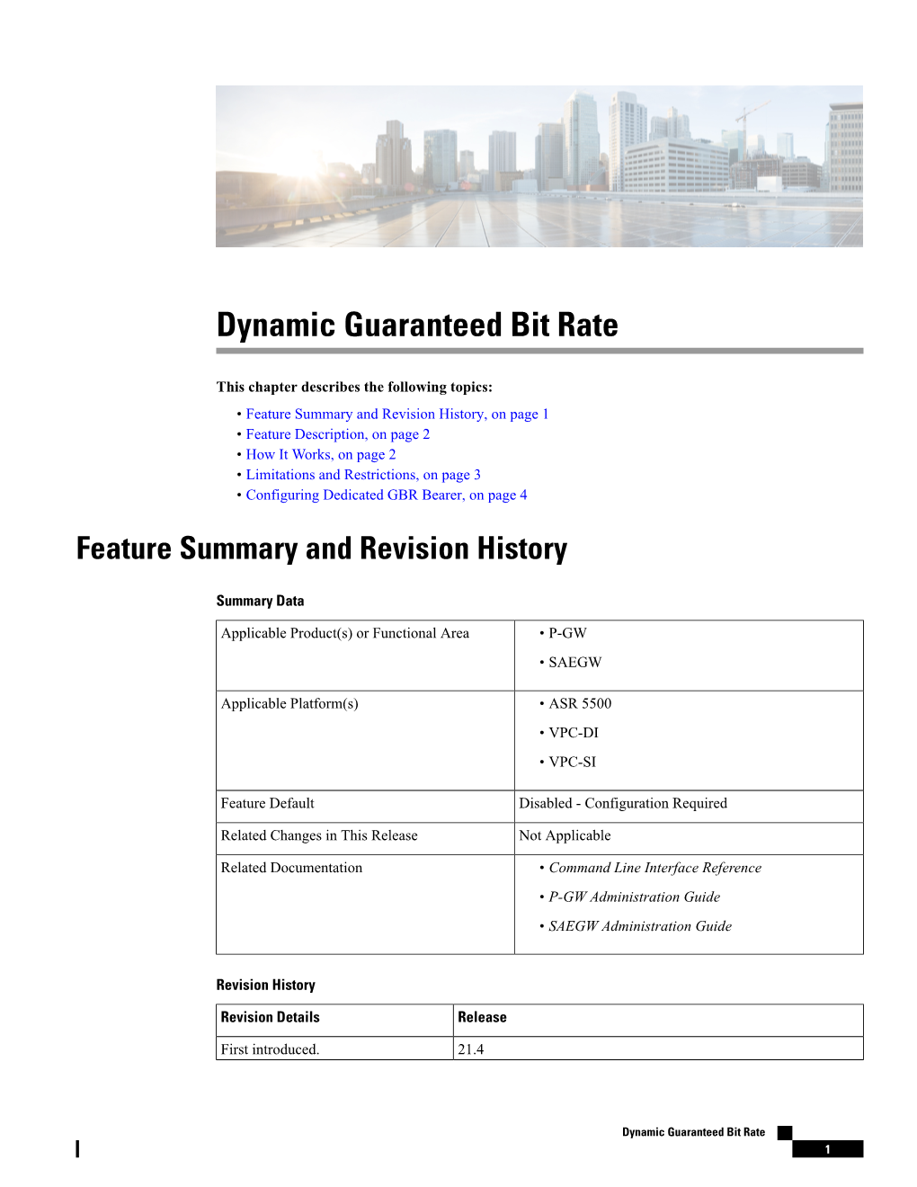 Dynamic Guaranteed Bit Rate