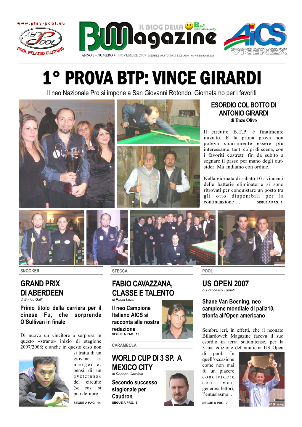 1° PROVA BTP: VINCE GIRARDI Il Neo Nazionale Pro Si Impone a San Giovanni Rotondo