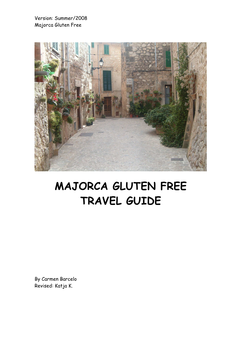 Majorca Gluten Free Travel Guide