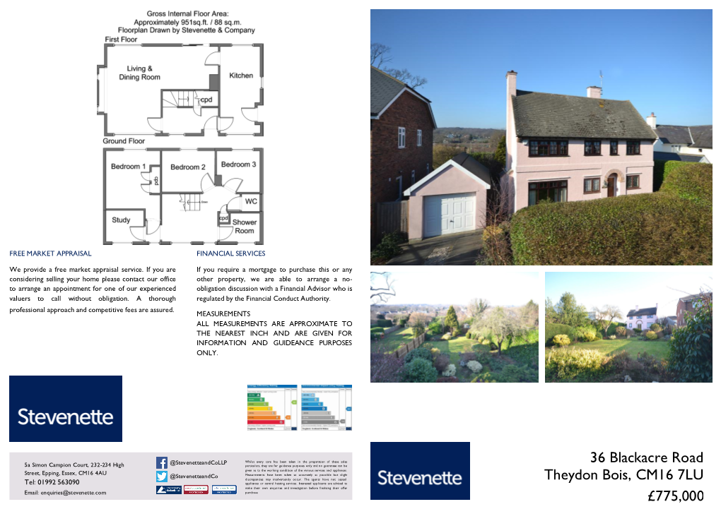 36 Blackacre Road Theydon Bois, CM16 7LU £775,000