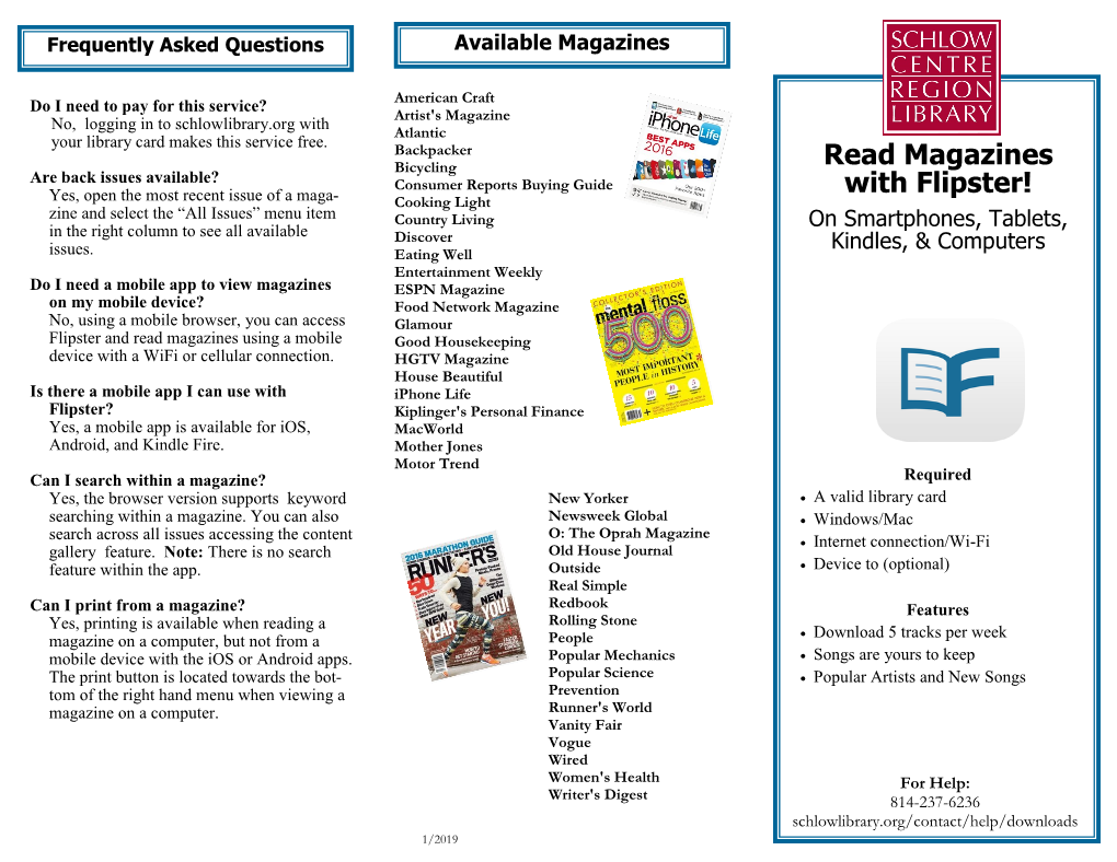 Read Magazines with Flipster!