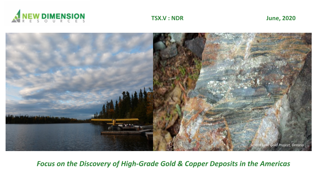 Focus on the Discovery of High-Grade Gold & Copper