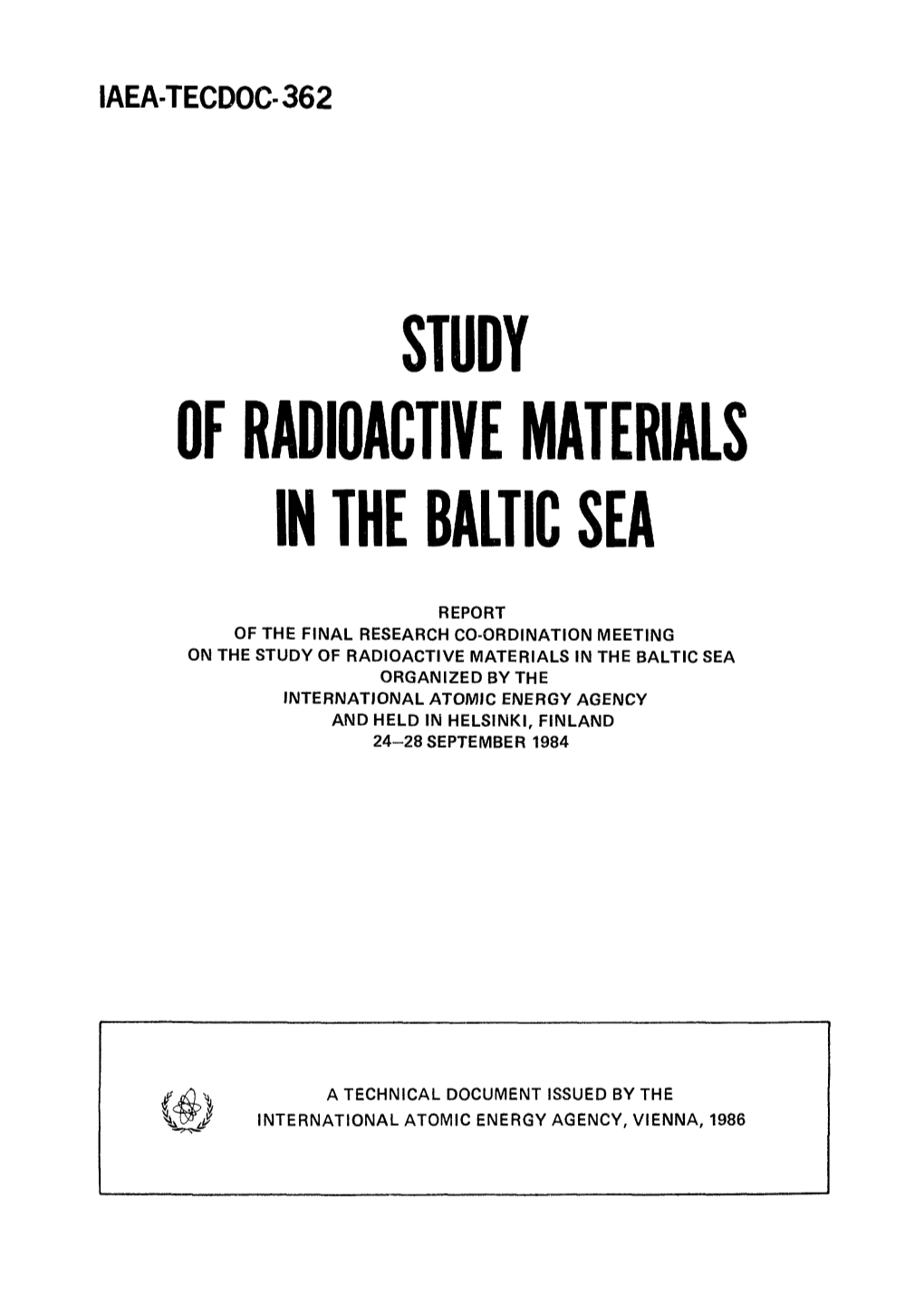 Study of Radioactive Materials in the Baltic Sea