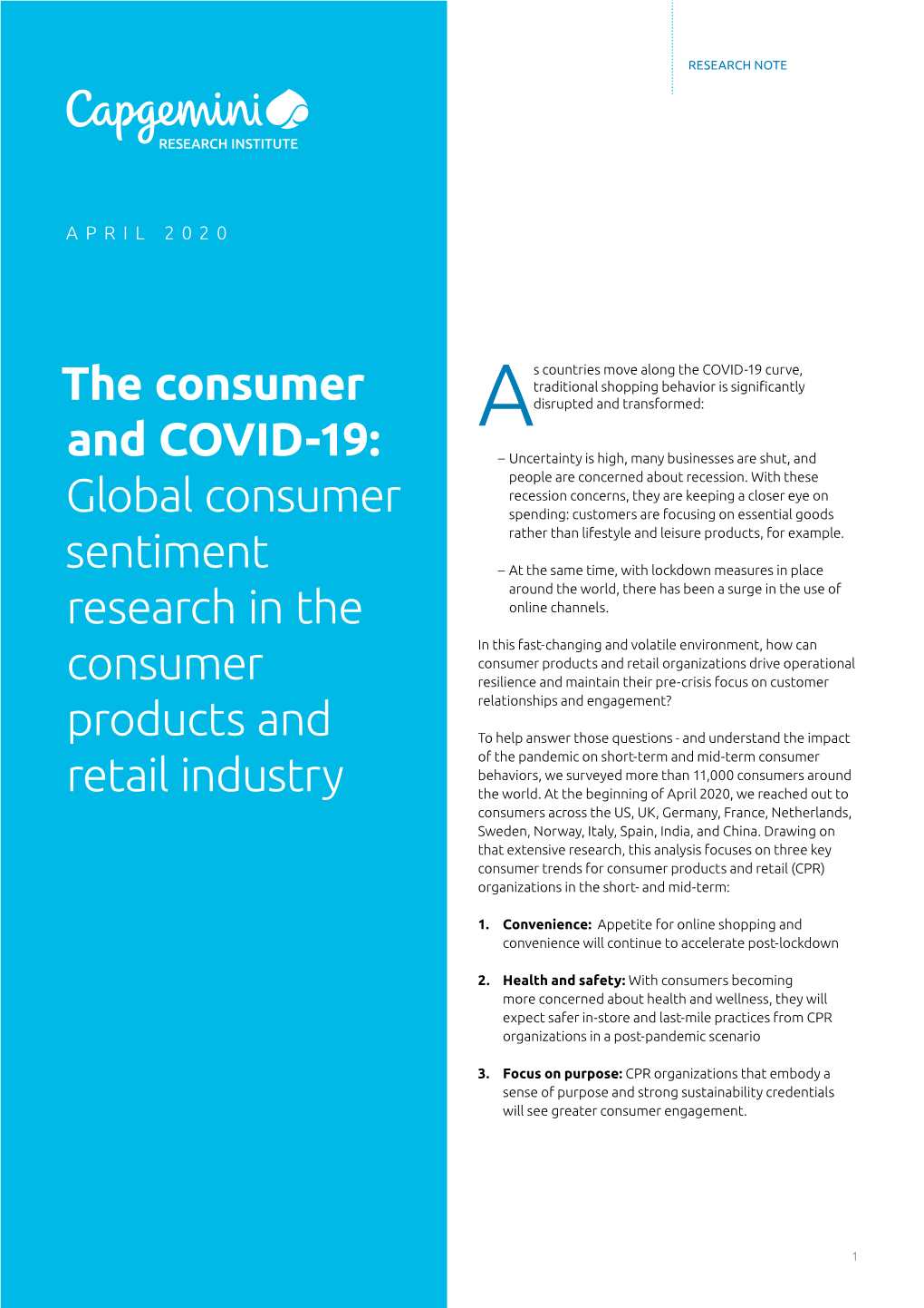 Research in the Consumer Products and Retail Industry