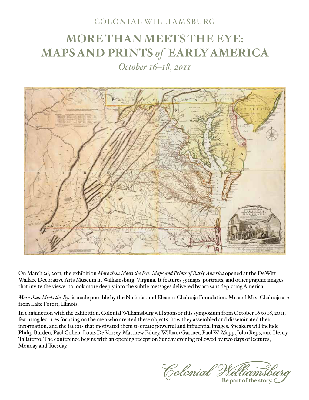 MAPS and PRINTS of EARLY AMERICA October 16–18, 2011