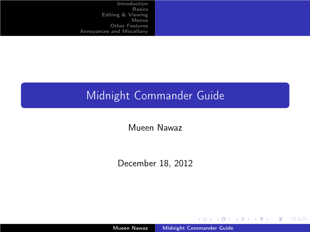 Midnight Commander Guide (PDF)