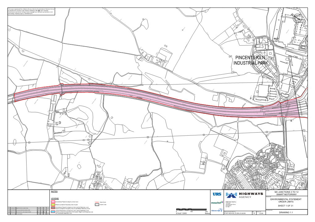 THEALE CR 50.2M PINCENTS LANE 54.2M