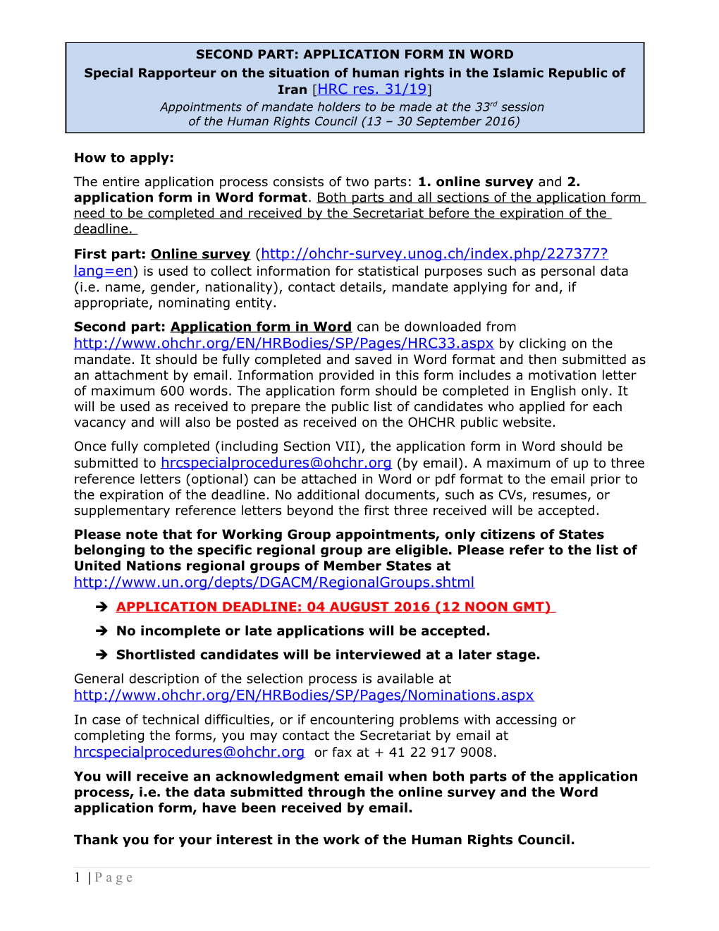 Human Rights Council Secretariat (Standardized Form) s1