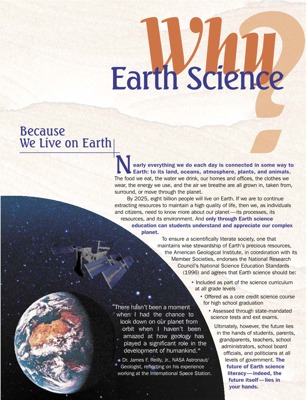 Earth Science Education Can Students Understand and Appreciate Our Complex Planet