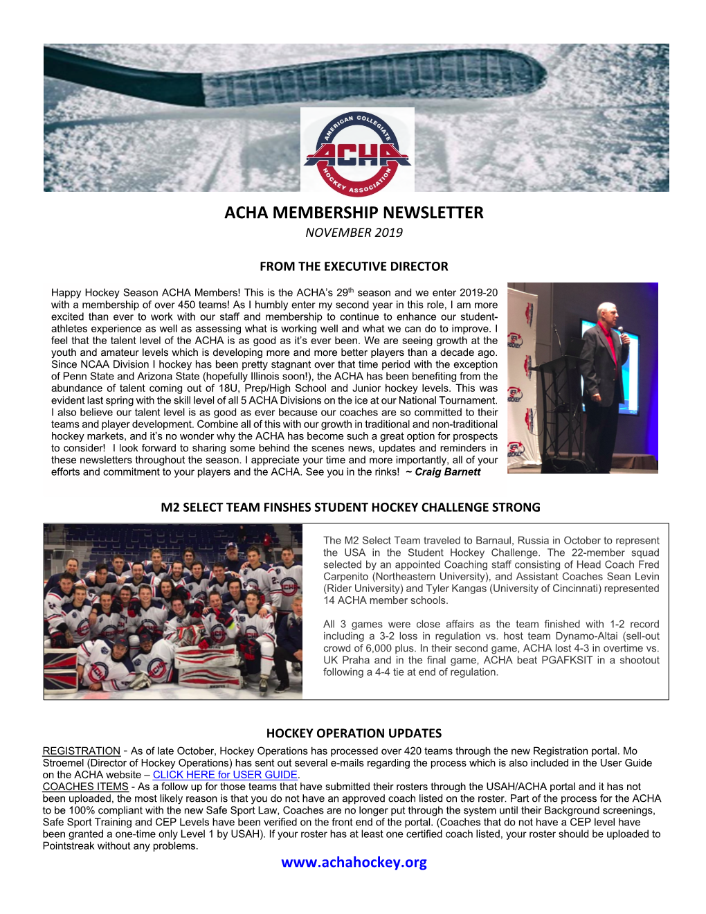 Newsletter November 2019