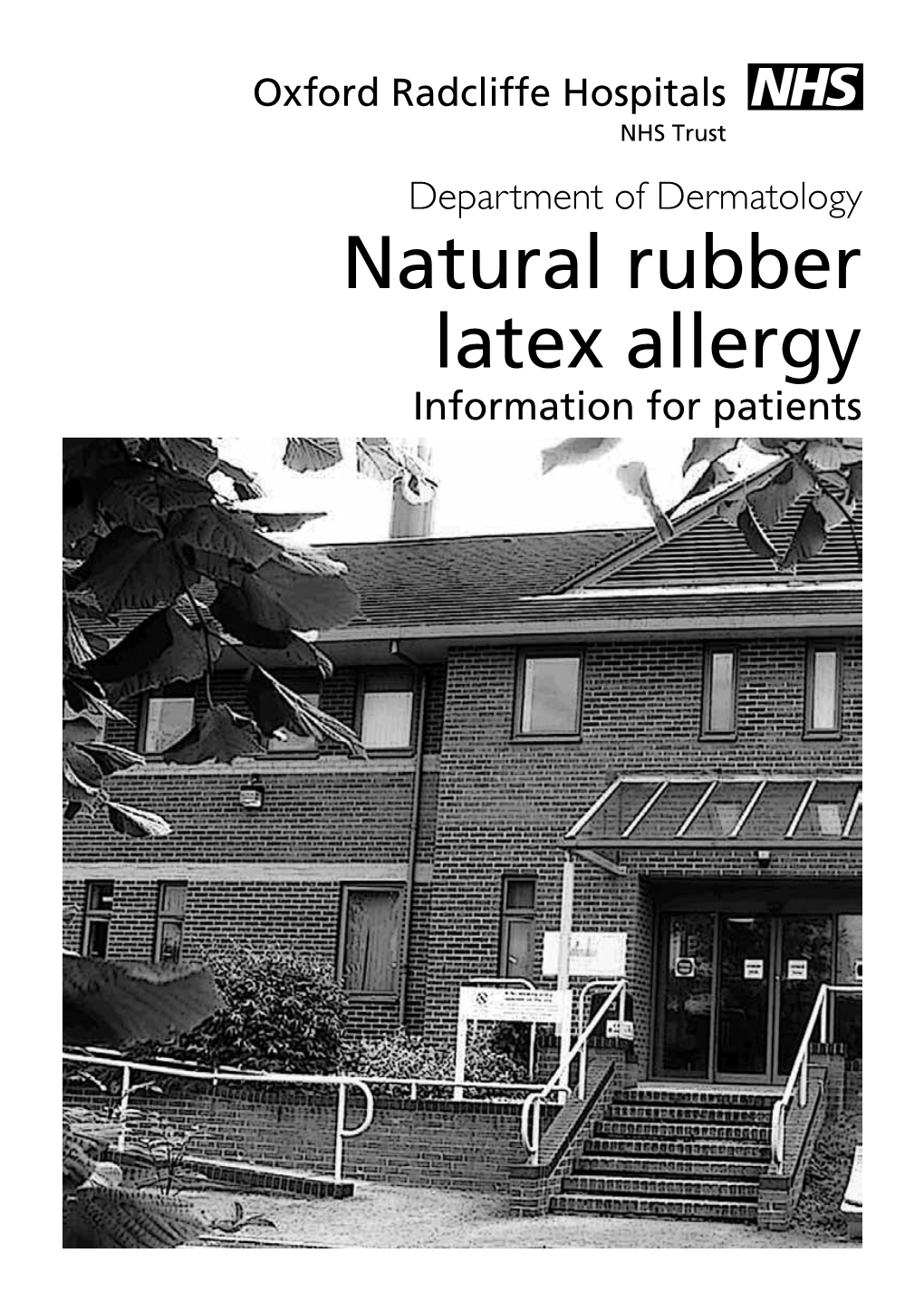 Natural Rubber Latex Allergy Information for Patients You Are Allergic to Natural Rubber Latex