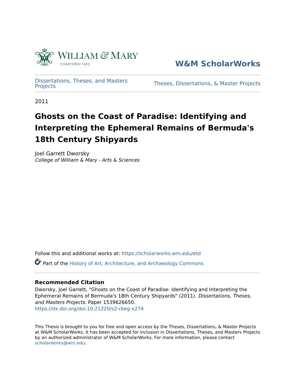 Ghosts on the Coast of Paradise: Identifying and Interpreting the Ephemeral Remains of Bermuda's 18Th Century Shipyards