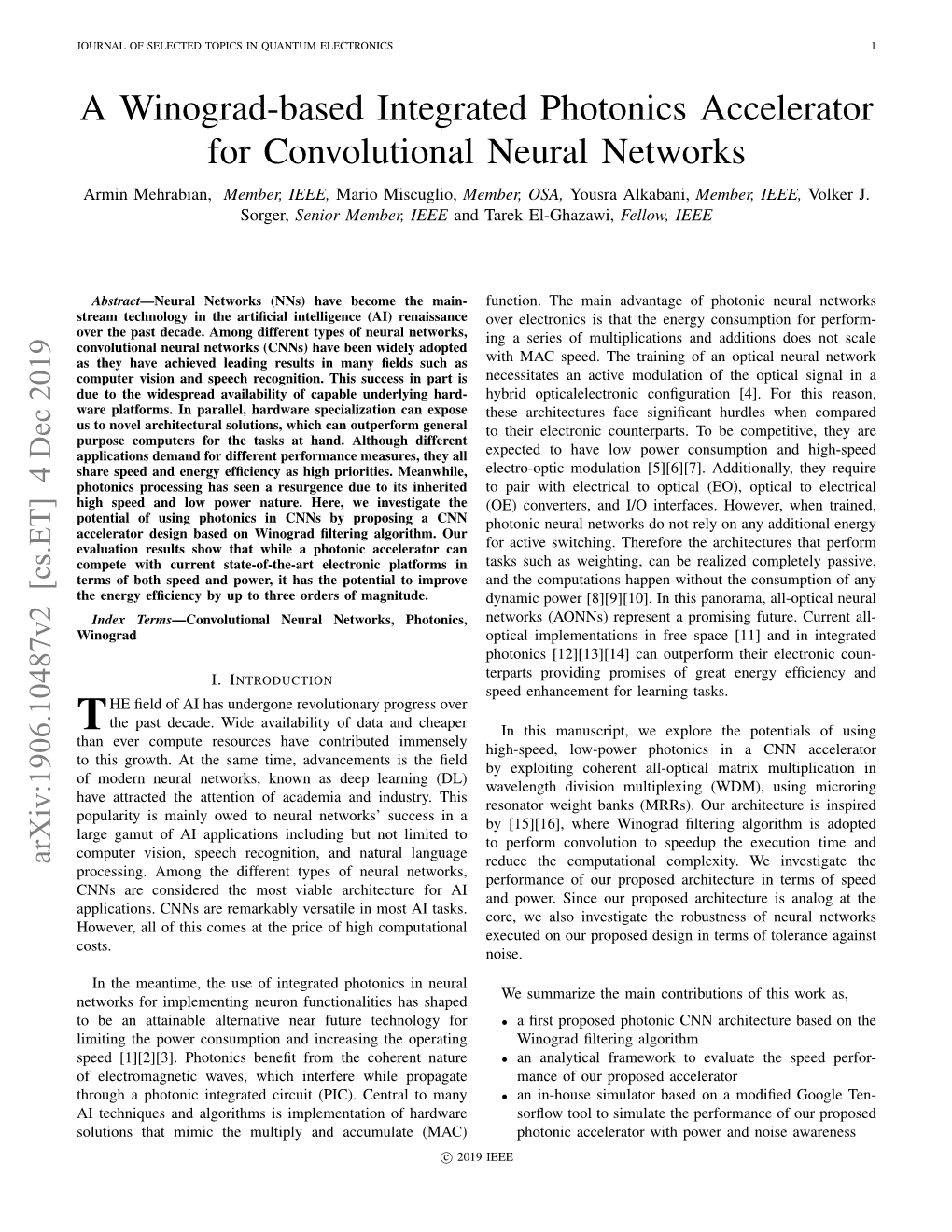 A Winograd-Based Integrated Photonics Accelerator for Convolutional Neural Networks