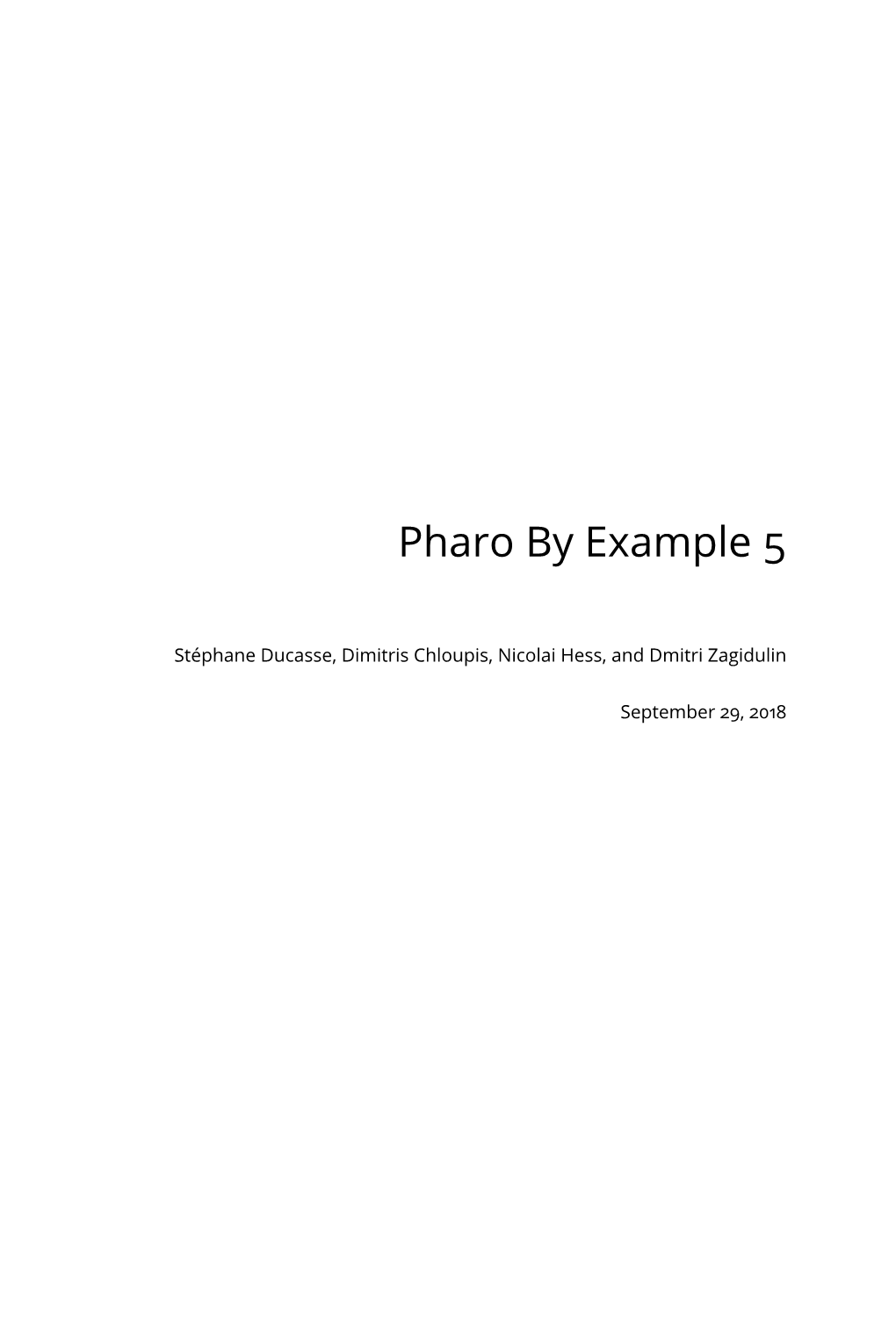 Pharo by Example 5