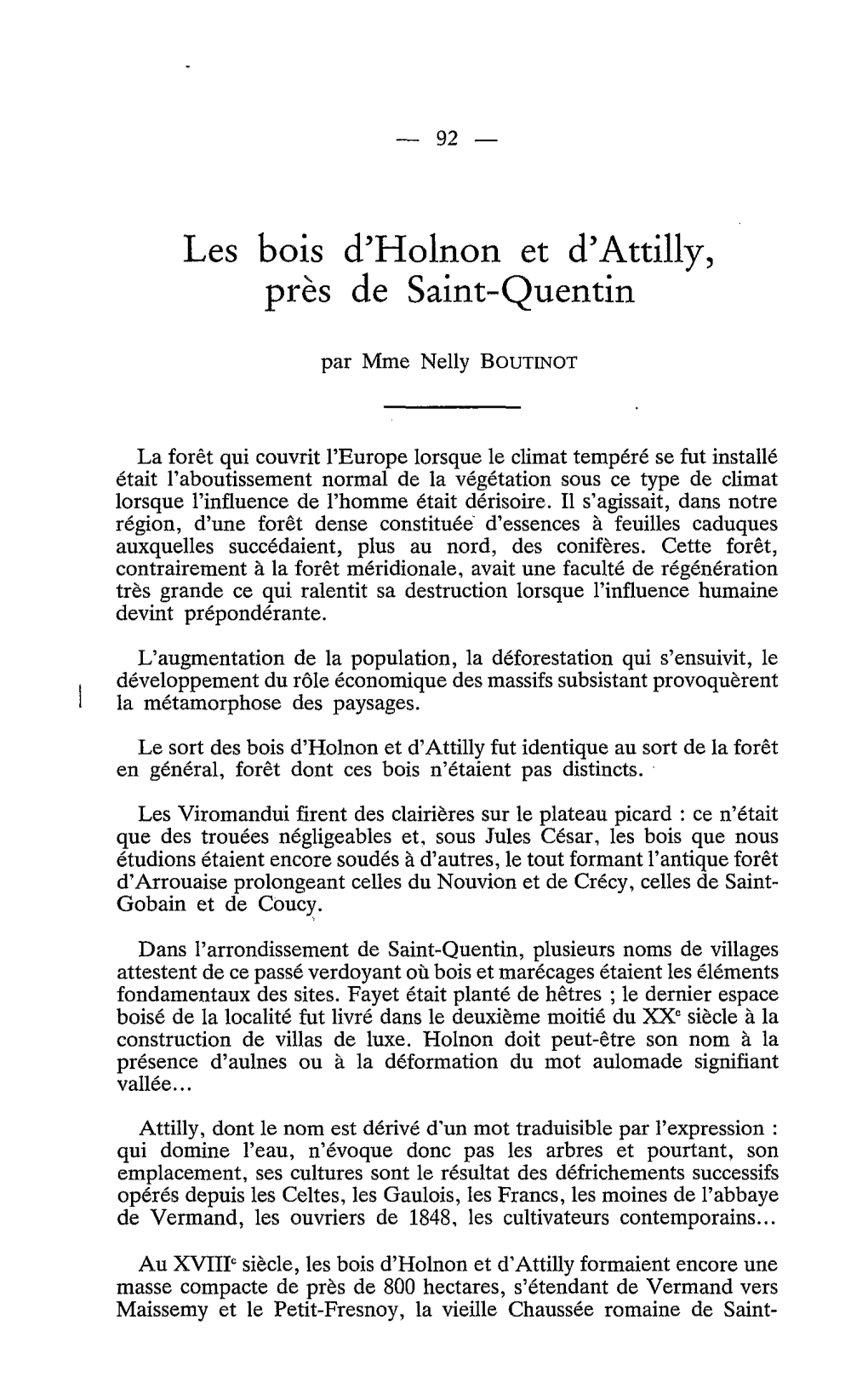 Les Bois D'holnon Et D'attilly, Près De Saint-Quentin