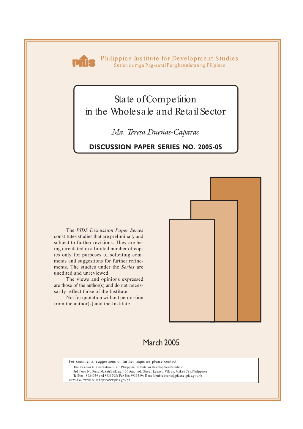State of Competition in the Wholesale and Retail Sector
