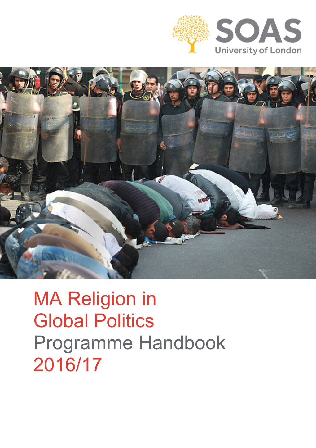 MA Religion in Global Politics Programme Handbook 2016/17