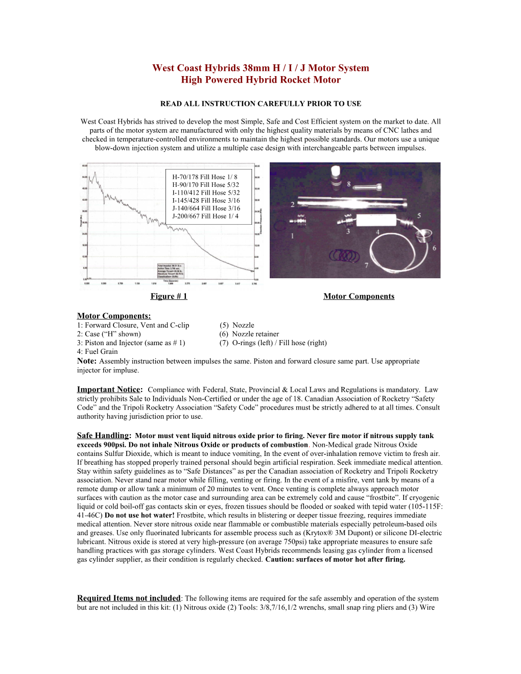 West Coast Hybrids H / I / J Motor System