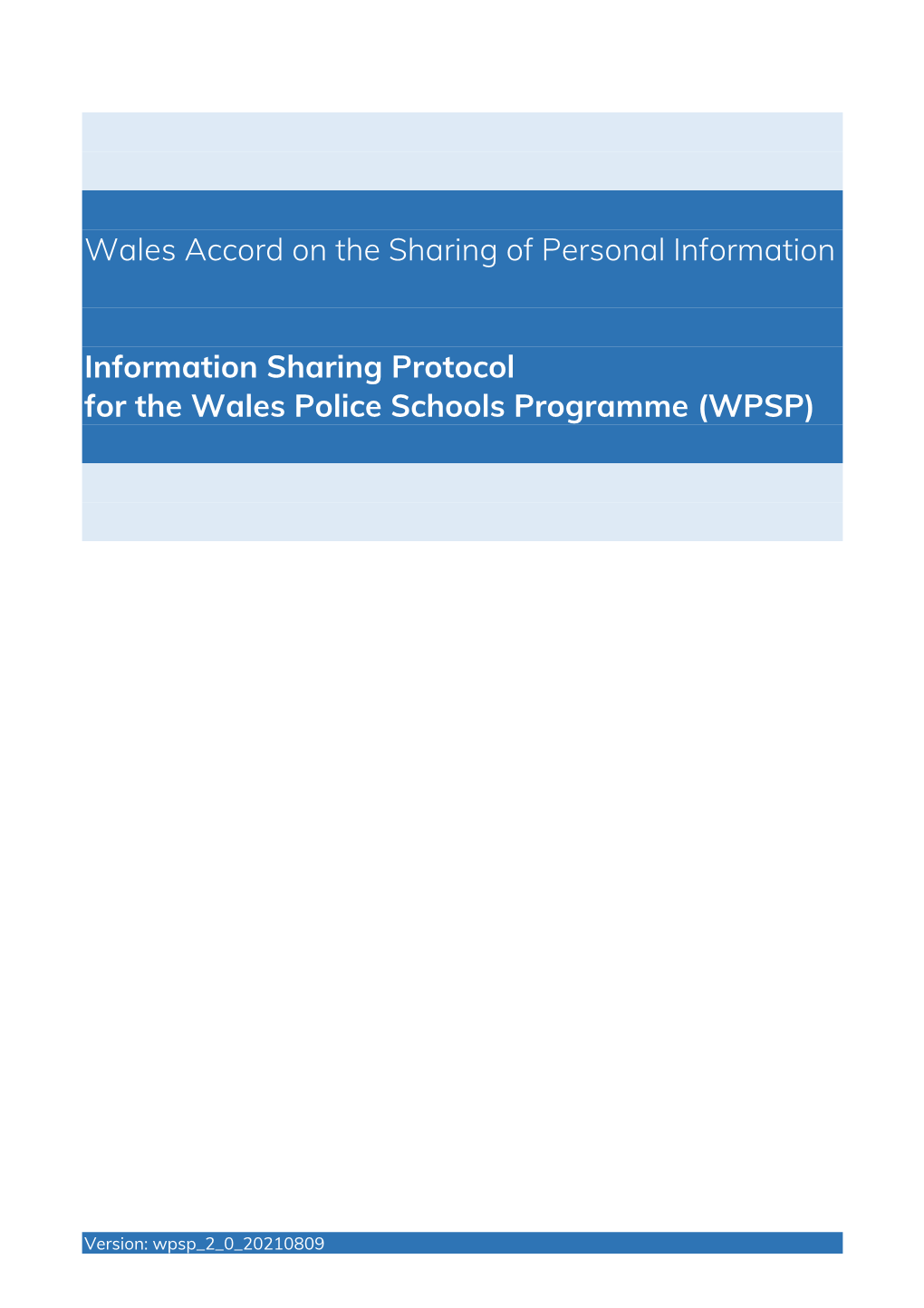 Wales Accord on the Sharing of Personal Information