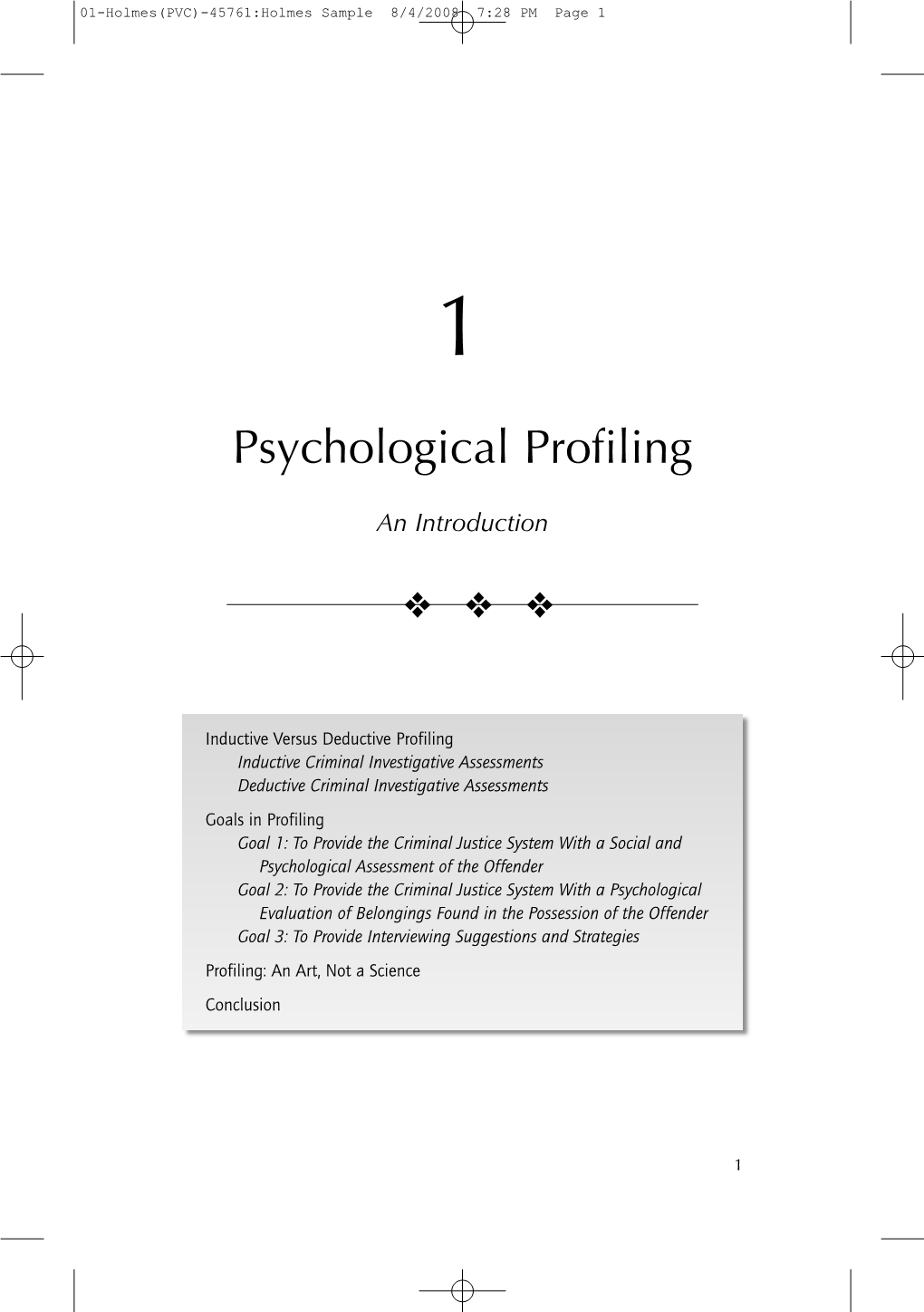 Psychological Profiling