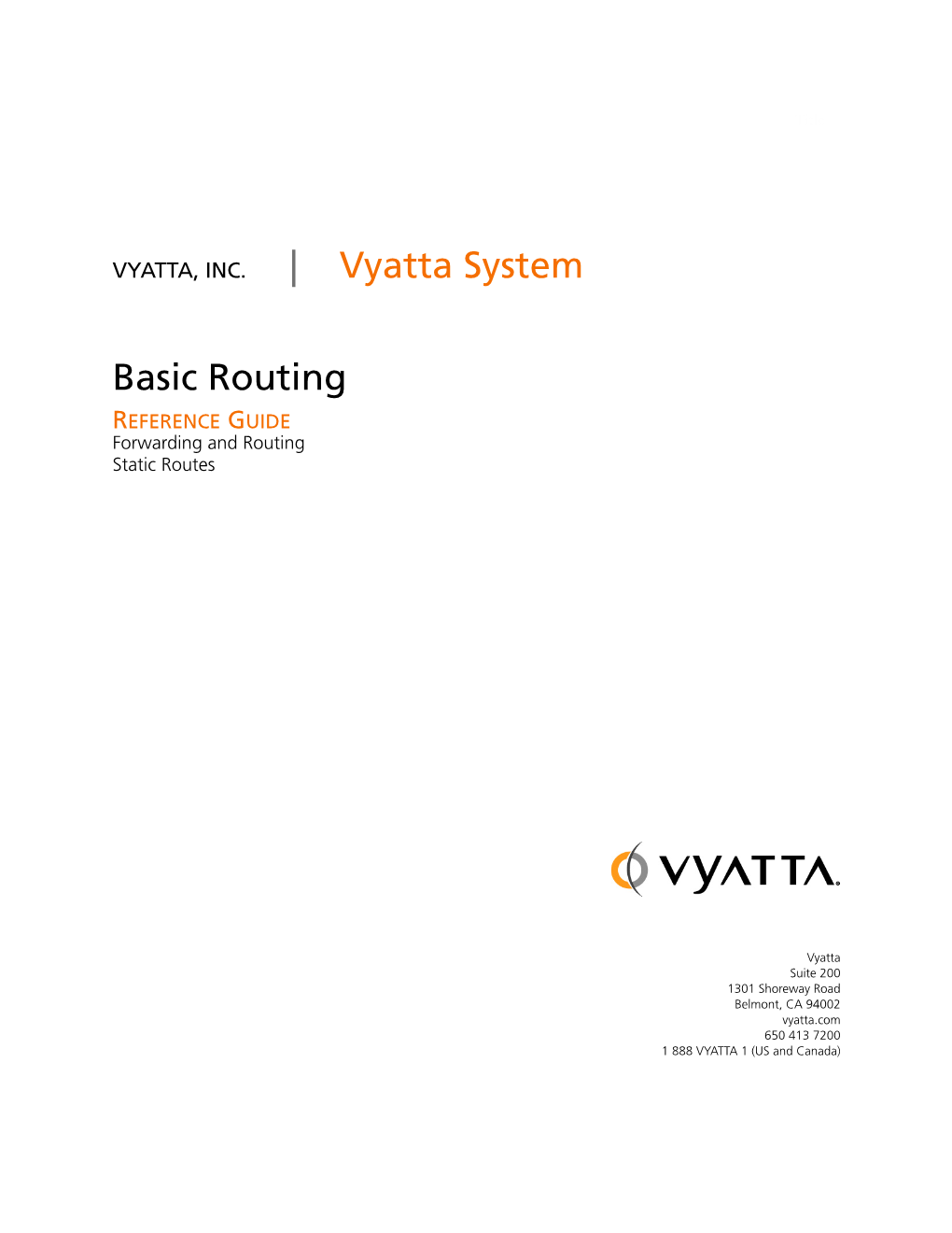 Basic Routing | Vyatta System